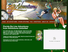 Tablet Screenshot of floridaziplineadventures.com